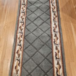 [New] Handmade Runner Rug - 2x8', 100% Wool