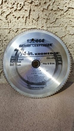 Sears Craftsman 7 1/4" Kromedge 200 Tooth Cross Cut Circular Saw Blade w/ 5/8" Arbor.
