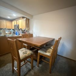 Sturdy Real Wood Dinning Table $125