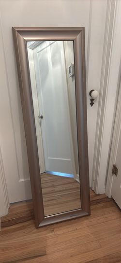 Metallic full length mirror