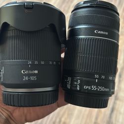 Canon Lens Kit | RF 24-105mm | EF-S 55-250mm $500 OBO