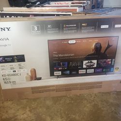 Tv Sony 65", 4k, KD-65X80CJ, 2021 Model, Slim, Android, Excellent