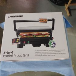 Chefman 3 In 1 Panini Press Grill