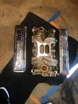 SBC intake and valve cover
