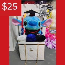 Graduation Stitch Purse Bag Gift Flower Glitter Rose Grad