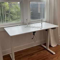 White Electric Standing Desk — 24” x 48”