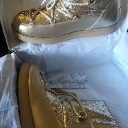 GBG GUESS BOOTS SOFT METALLIC GOLD/GLITTER 
