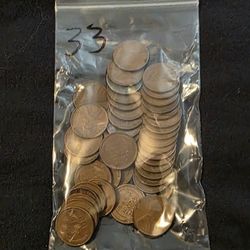 45 Random Wheat Pennies 