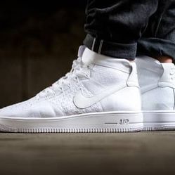 Nike Air Force 1 Ultra Flyknit Mid White Size 10