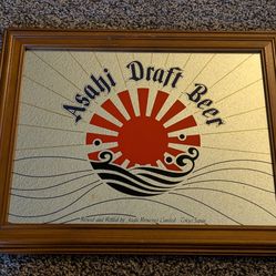 Vintage Asahi Beer Bar Wall Mirror