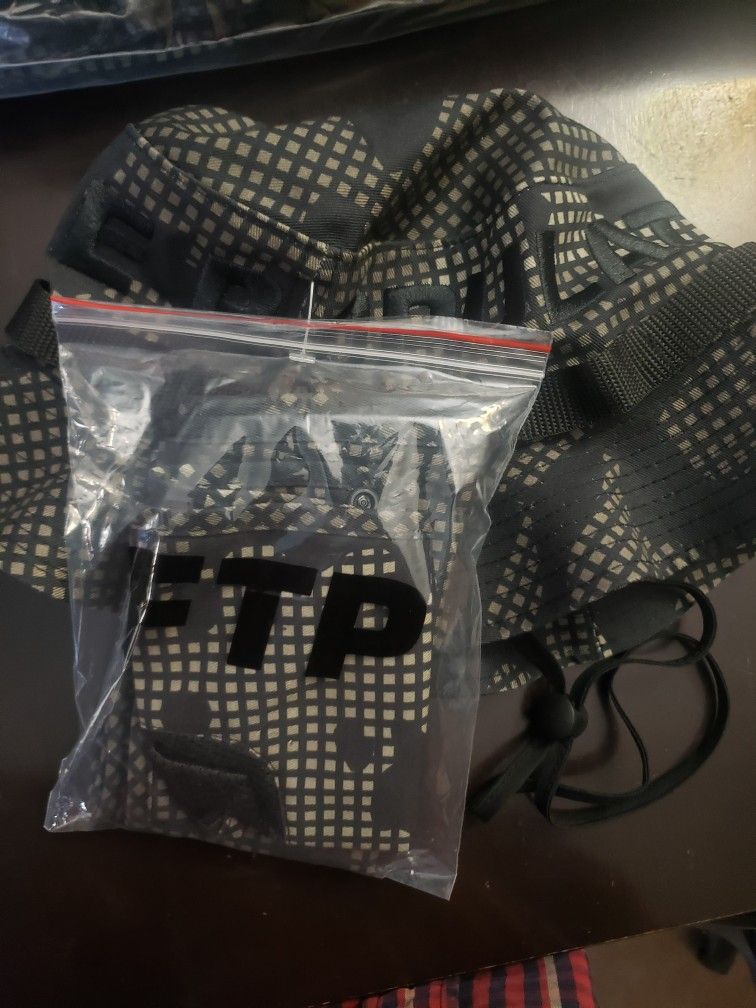 FTP SPELL OUT FISHTAIL PARKA, SURPLUS CARGO PANTS, FACE MASK BOONIE HAT (NIGHT CAMO)