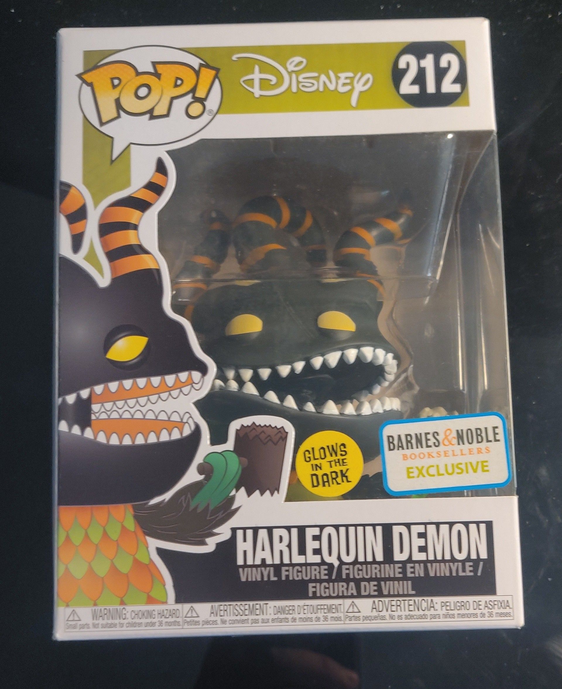 Funko pop Disney: Harlequin Demon - the nightmare before christmas Glows in the dark barns and nobel exclusive