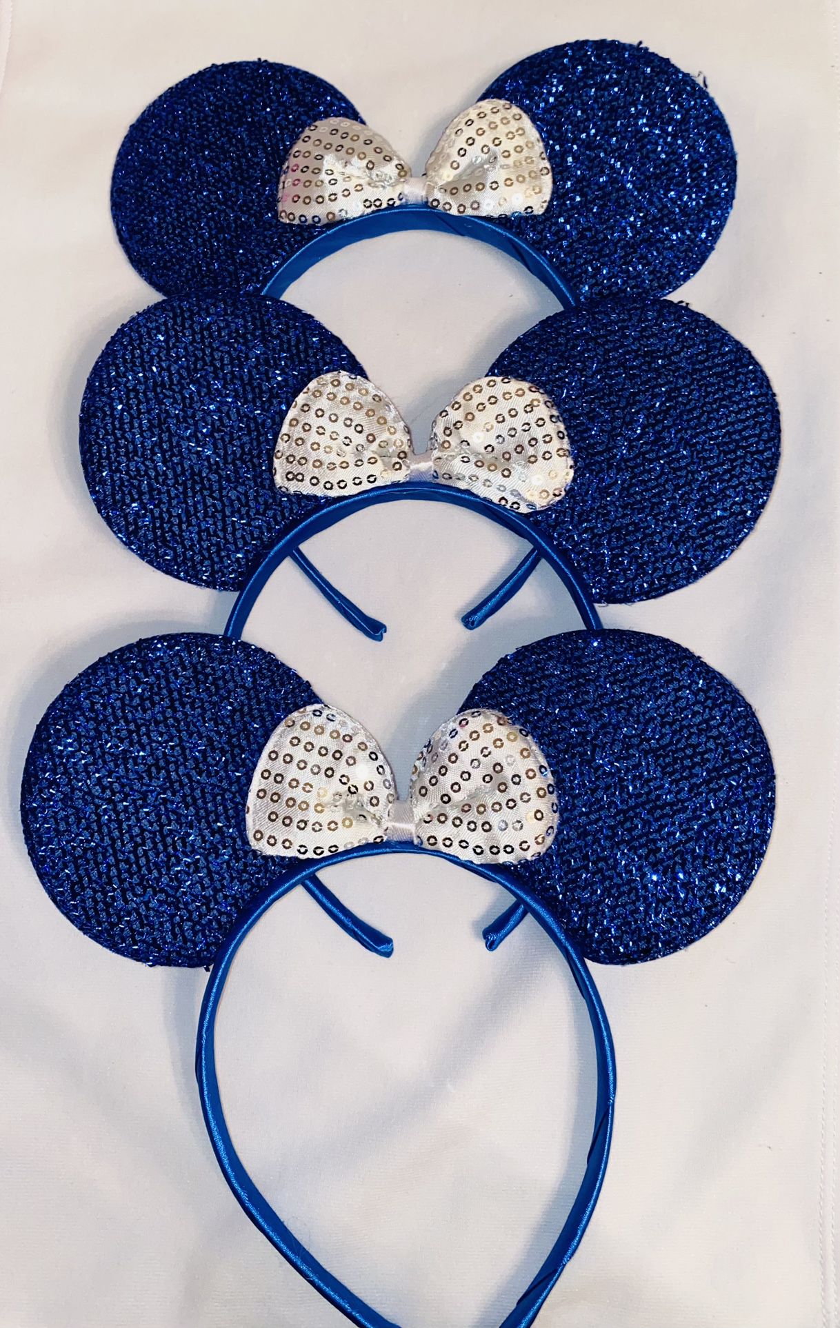 Minnie Mouse Ears Headband Blue White Bow Party Supplies Favors 
