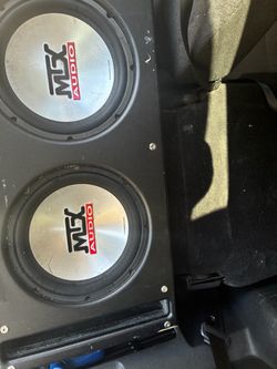 Two 12 sub woofer’s mtx mb quart 9000 watt amplifier and mb quart subwoofer equalizer