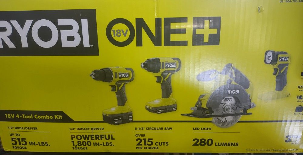 Ryobi 18v One+ 4 Tool Combo W