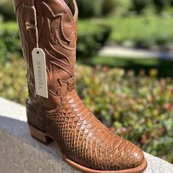 Tecovas Tan Python Boots 11.5D – Brand New w/ Tags – Toe & Heel Protectors