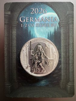 2026 Germania 1/2 oz Silver BU Coin limited to 2500