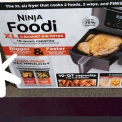 Ninja Foodi XL 2-basket Air Fryer ** Brand New In Box Never Opened 