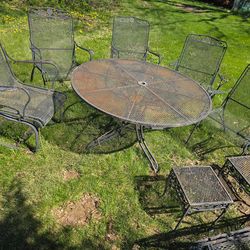 Wrought iron patio set