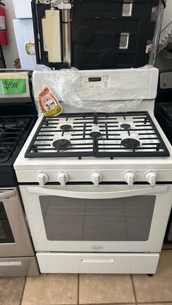 Whirlpool white stove (delivery+install available) width 30”