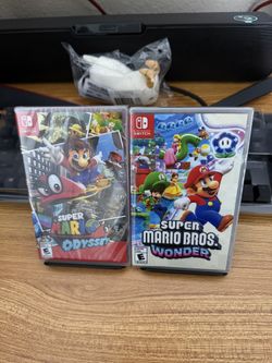 NEW SEALED Super Mario Odyssey + Super Mario Bros Wonder For Nintendo Switch