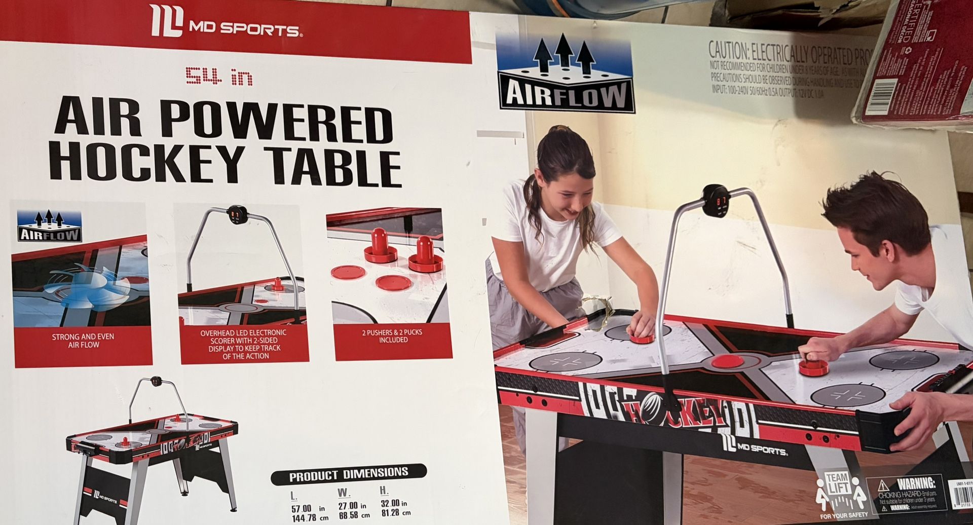 54in Air Powered Hockey Table