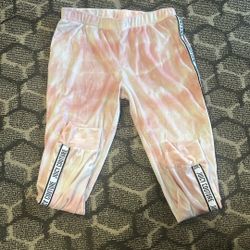 Juicy Couture women's pink tie-dye lounge pants.  