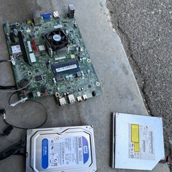 Computer parts bundle – motherboard CPU HDD DVD drive