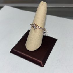 14K Rose Gold Diamond Ring 