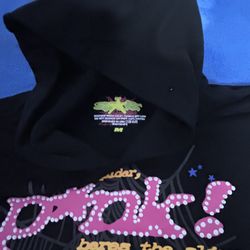 Sp5der P*nk Hoodie Medium