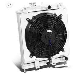 New 1994-2000 honda civic integra EG/EH/EJ/EM/DC Manual 2-Row Aluminum Core Racing Radiator 12v Shroud fan kit