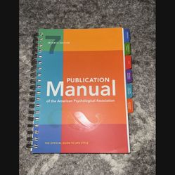 APA Format Publications Manual 7th Edition 