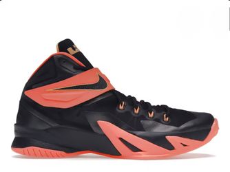 Nike LeBron James Zoom Soldier VIII Basketball Peach Mango