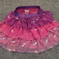 Trolls World tour tiered Tulle Skirt