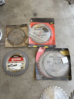 Table Saw Blades New And Used 9” 10” 9 Total Blades