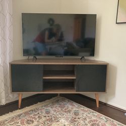 Mid-Century Corner TV Stand