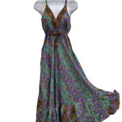 Women Ladies Boho Floral Maxi Dress Cocktail Party Evening Summer Beach Sundress one size 