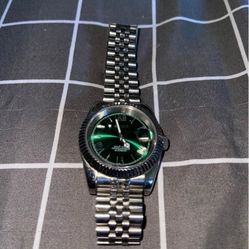 Seiko watch mod Green DateJust Lux