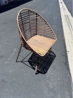 Iron and Wicker Chair