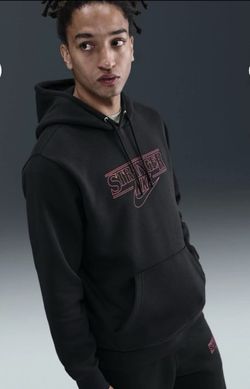 Stranger Things x Nike Fleece Hoodie Black Size Men’s 2XL