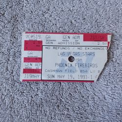 LAS VEGAS STARS*1991*BASEBALL TICKET*LV STARS×PHOENIX FIREBIRDS*