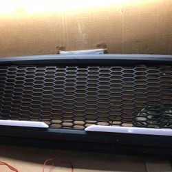 Fit For 15-17 Ford F150 Black Honeycomb LED Front Bumper Grille G7