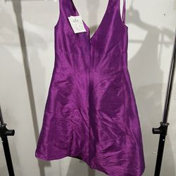 Short Purple Dress Size 10 Brand New