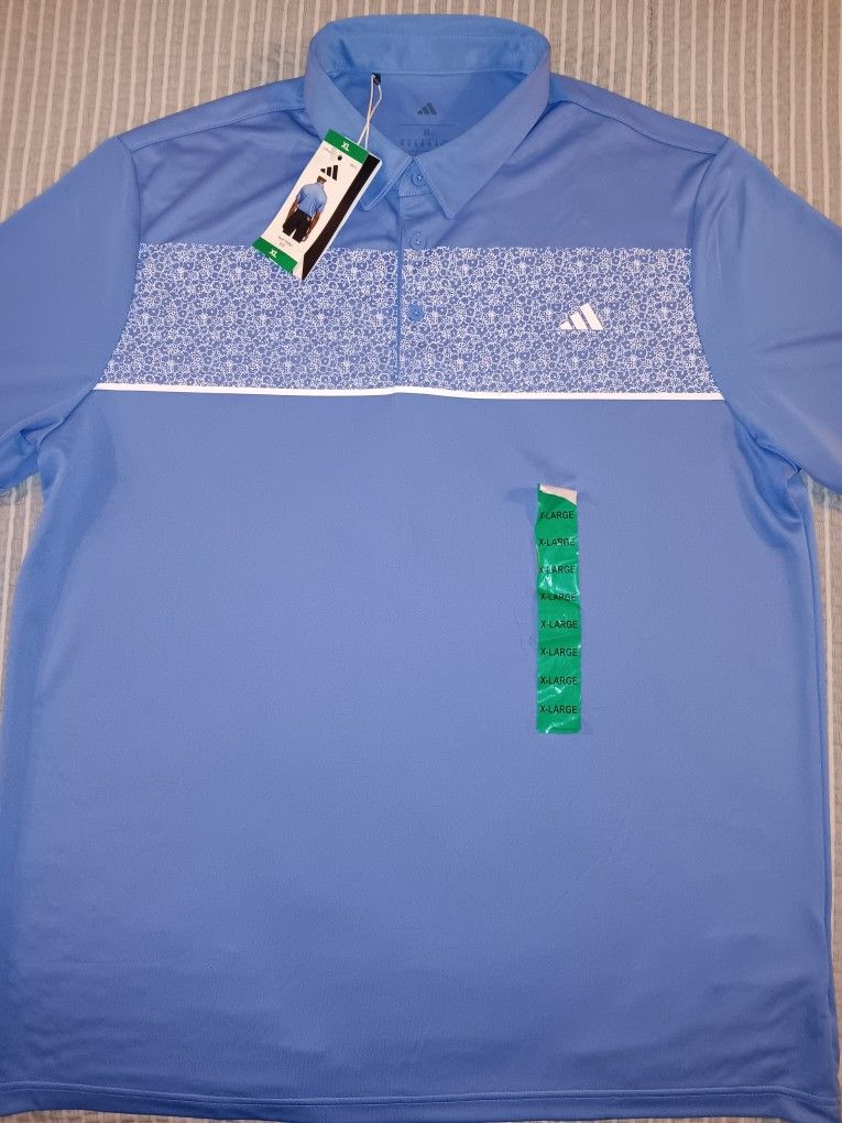 Brand New Mens XL Adidas Golf Polo