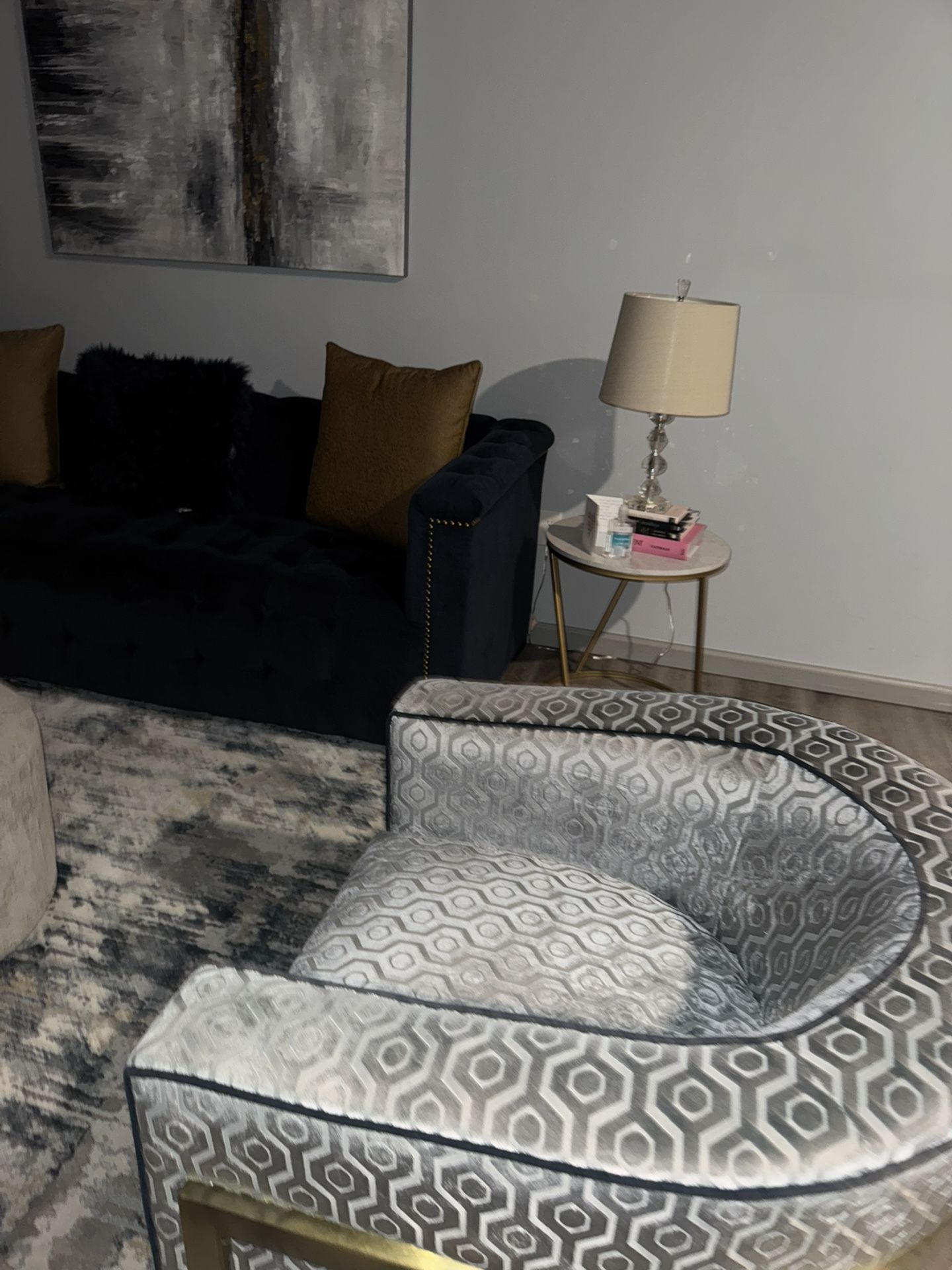 Tufted Couch Living Room Set