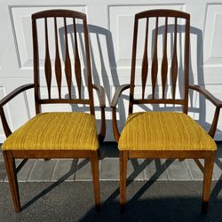 Pair of Keller 1960’s Mid Century Modern Walnut Dining Chairs