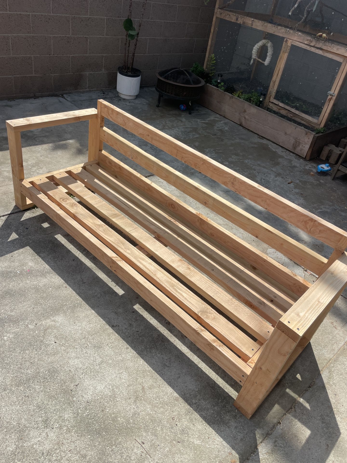 Outdoor Patio Furniture Wood Outdoor Sofa