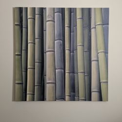 IKEA Green Bamboo Painting Wall Canvas
