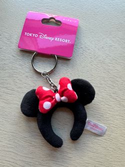 Tokyo Disney Resort Minnie Mouse Headband Keychain