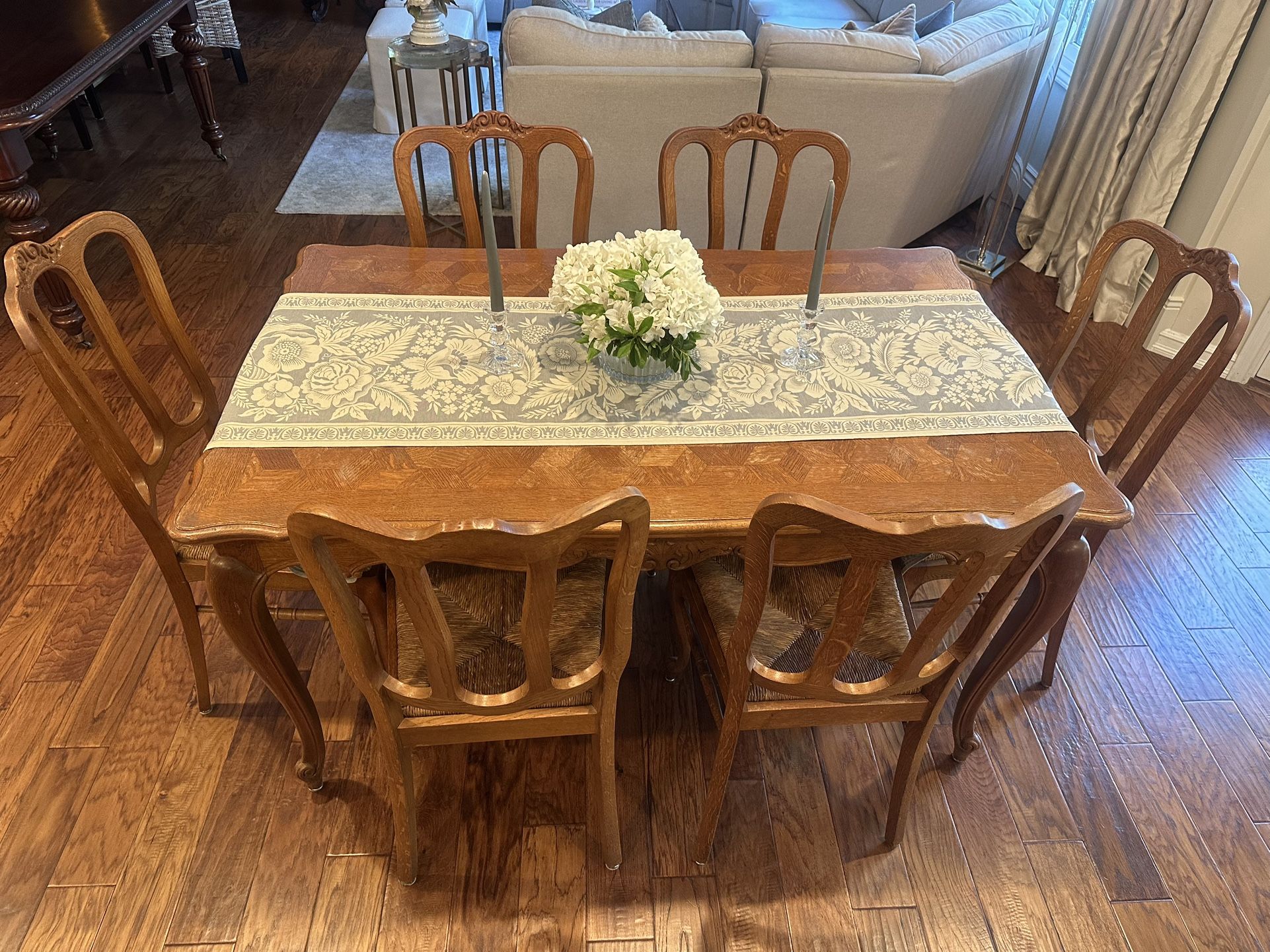 French Country Table and 6 Chairs